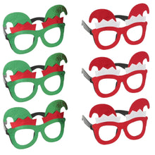 Cargar imagen en el visor de la galería, Set de 6 Gafas de Navidad – Diseños Surtidos – Gafas Festivas para Fiestas, Eventos, Fotos y Celebraciones Navideñas
