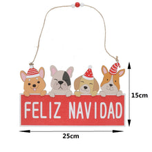 Cargar imagen en el visor de la galería, Set 2 Colgantes de Madera de Navidad - Adornos Decorativos Festivos con Diseño Navideño
