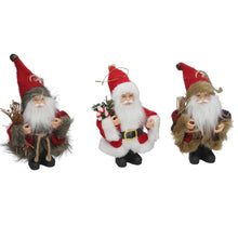 Cargar imagen en el visor de la galería, Set de 3 Colgantes Figura Papá Noel Mini / set de 3 figuras de Papá Noel mini montado en su trineo - 3 Modelos Surtidos - Adorno Navideño - Gerimport
