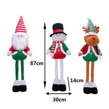 Cargar imagen en el visor de la galería, Figura de Navidad Flexible de 53 a 87 cm - Muñeco Decorativo Navideño con Patas Extensibles para Decoración del Hogar, Chimenea y Árbol - Gerimport
