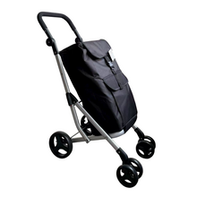 Cargar imagen en el visor de la galería, Carro de Compra de 4 Ruedas con marco de aluminio Ligero plegable portátil 43 × 53 × 95 cm
