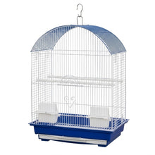 Cargar imagen en el visor de la galería, Jaula para Pájaros Mediana (57x41x30 cm) - Diseño Bóveda con Bandeja Extraíble y Accesorios (Color Aleatorio: Azul, Verde o Blanco)
