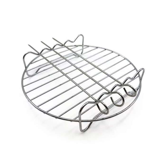 Rejilla Redonda con 3 Pinchos para Freidora de Aire Quttin - 19.5x19.5x5 cm