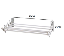 Cargar imagen en el visor de la galería, TENDEDERO DE PARED 50 CMS 5 VARILLAS EXTENSIBLE ACORDEON 2,50 MTS CONFORTIME
