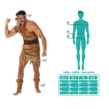 Cargar imagen en el visor de la galería, Disfraz Cavernicola Hombre Adulto Neandertal Para Fiesta Carnaval Teatro
