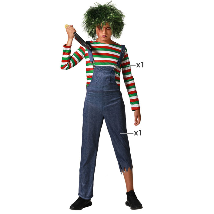 Disfraz Muñeco sangrieto-Infantil NIño/ Bebé Infantil para Fiesta Halloween Carnaval