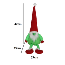 Cargar imagen en el visor de la galería, Muñeco Gnomo Verde sentado Navideño – Decoración de Navidad
