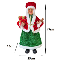 Cargar imagen en el visor de la galería, Figura de Mamá Noel de 47 cm - Adorno Navideño Tradicional con Accesorios surtidos - Gerimport
