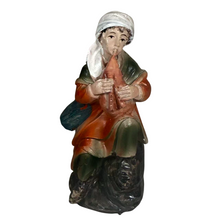Cargar imagen en el visor de la galería, Set de 6 Figuras Pastores de Belén 10 cm – Escena Navideña en Resina
