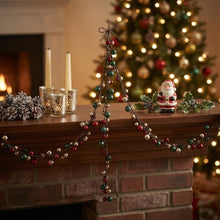 Cargar imagen en el visor de la galería, Guirnalda Bolas Navideñas 1.2 m (44 bolas) - 1.8 m (54 bolas) para coronas, árboles y decoración de repisas
