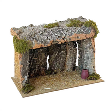 Cargar imagen en el visor de la galería, Cueva de Corcho Navideño Portal de Belén Rústico de Corcho Natural - 38x24x29cm
