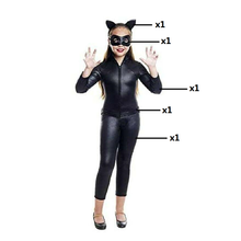 Cargar imagen en el visor de la galería, Disfraz Cat Girl, Superheroína Gato Niña Infantil Para Carnaval Fiesta Teatro
