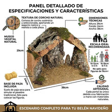 Cargar imagen en el visor de la galería, Cueva de Corcho Navideño Para Decoracion Navidad de Belén Nacemiento
