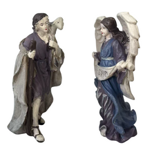 Cargar imagen en el visor de la galería, Nacimiento Belén 10 figuras Portal de Belén Reyes Magos María Jesús y José, Altura 15 cm
