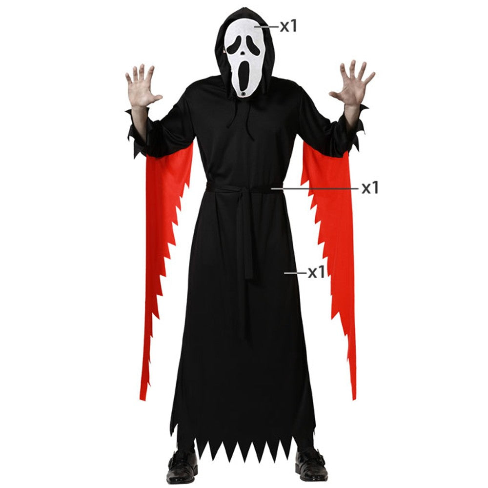 Disfraz Fantasma Tenebroso Hombre Adulto Para Fiesta Halloween Carnaval Teatro