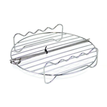 Cargar imagen en el visor de la galería, Rejilla Redonda con 3 Pinchos para Freidora de Aire Quttin - 19.5x19.5x5 cm
