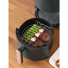 Cargar imagen en el visor de la galería, Rejilla Redonda con 3 Pinchos para Freidora de Aire Quttin - 19.5x19.5x5 cm
