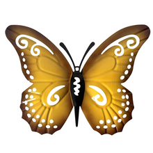 Cargar imagen en el visor de la galería, Set de 4 Mariposas de Chapa con Diseño Colgate – Decoración de Pared para Jardín
