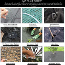 Cargar imagen en el visor de la galería, Piquetas Metálicas para Jardín 15 cm – Grapas de Sujeción Galvanizadas Ø 3 mm | Anclajes para Malla Antihierbas, Césped Artificial y Riego
