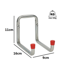 Cargar imagen en el visor de la galería, Gancho multifuncional Doble tubo, juego de 4 Ganchos de Pared para Bicicleta
