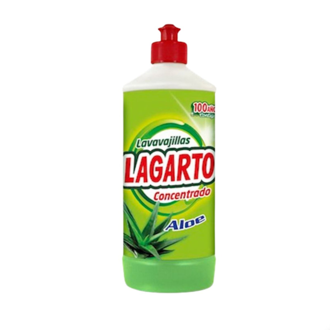 Lagarto - Lavavajillas Concentrado Desengrasante 750 Ml - Ultra, Limón, Aloe, Manos Delicadas, Máxima Higiene