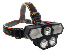 Cargar imagen en el visor de la galería, Linterna de cabeze frontal led recargables ajustable 4 modos 320LM IP20 para campo, camping al aire libre, escalada de montaña y minería y reparación de automóviles
