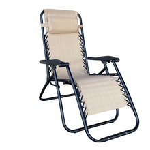 Cargar imagen en el visor de la galería, Silla GRANDE XXL tumbona hamaca plegable de gravedad cero y resistente DURADERO con grosor del tubo de 25 mm para Playa Patio Jardín Camping al Aire Libre, 120 kg, 158x66x108 cm
