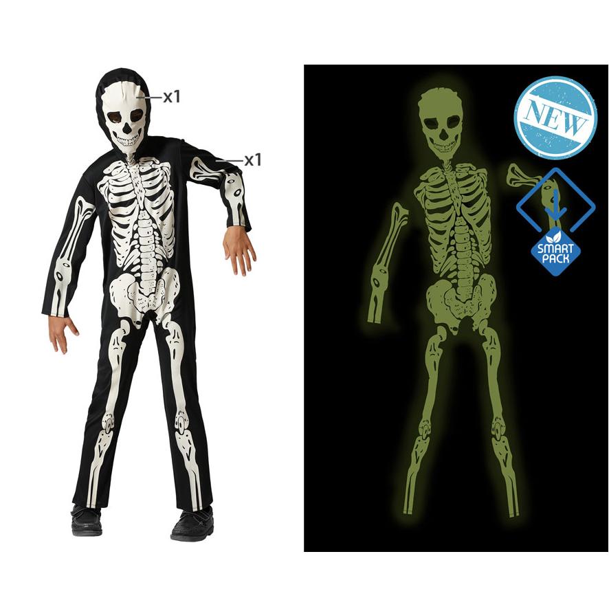 Disfraz esqueleto niño infantil para halloween carnaval fiesta teatro