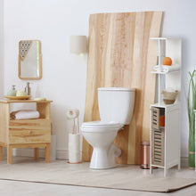 Cargar imagen en el visor de la galería, Mueble de Baño Columna Armario Eatantería Para Espacios Reducidos MDF con 2 Eatantes + 2 Puertas
