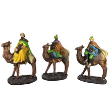 Cargar imagen en el visor de la galería, Set X3 Reyes Magos 20cm 19x14x7,5cm Melchor, Gaspar y Baltasar Para Decoracion Navidad Figuras Pesebre Belén
