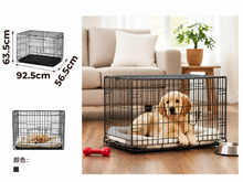 Cargar imagen en el visor de la galería, Transportín de Perro de 2 Puertas, Jaula para Perro Gato Animales Mascota Plegble con Asa  Metal Alambre Con Bandeja Plástico Extraible
