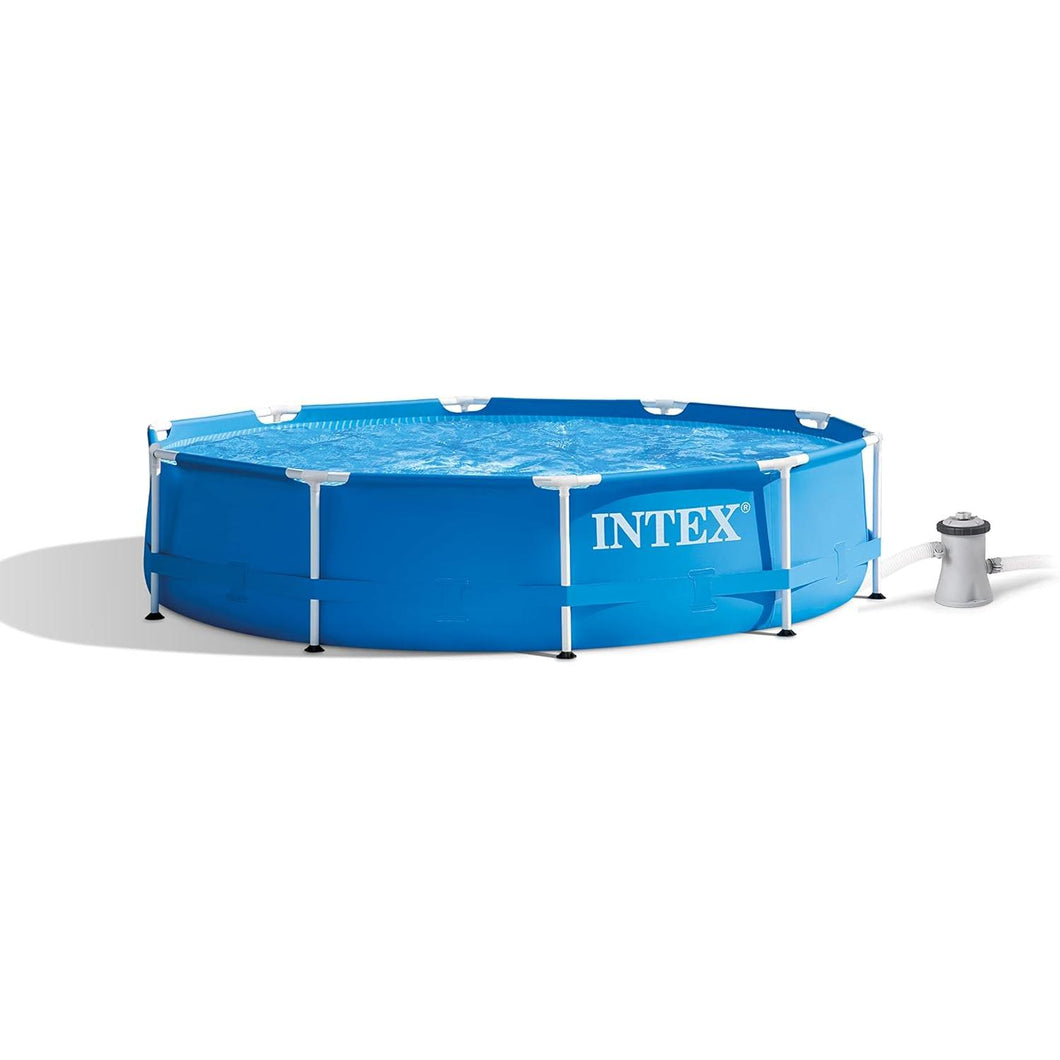 Piscina Intex 28202UK de 3 m x 76 cm con estructura metálica y Depuradora, 4485 litros, color azul, 305 x 76 cm
