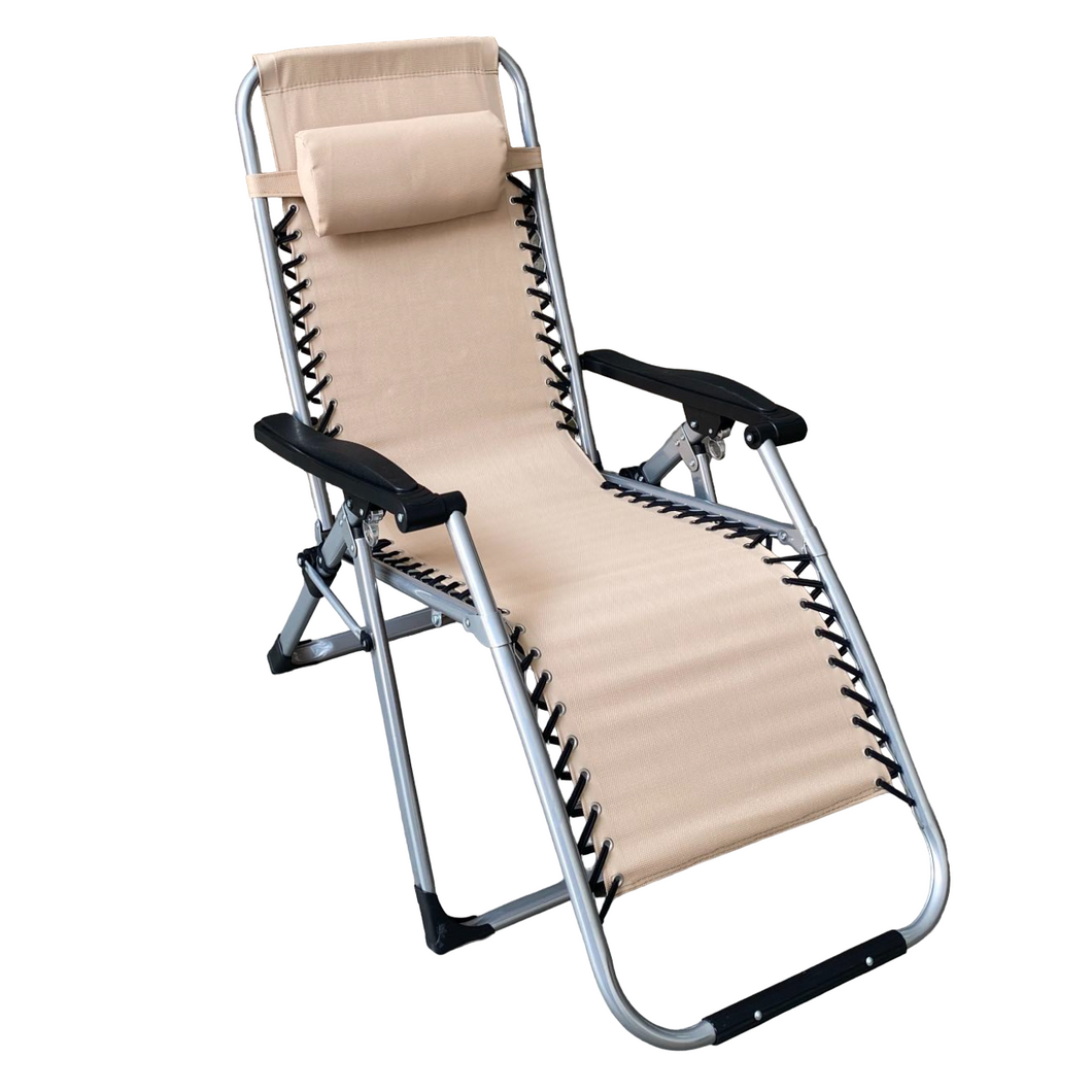 Silla tumbona hamaca plegable Reclinable de gravedad cero y resistente para Playa Patio Jardín Camping al Aire Libre, Carga Max.150 kg