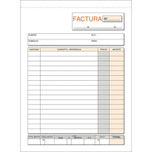 Cargar imagen en el visor de la galería, Talonario de factura y albaran numerado copias 11x15 cm Pack 10 unds.

