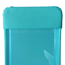 Cargar imagen en el visor de la galería, Silla Alta plegable playa estructura de aluminio tejido Textileno, transpirable y fresco, 7 posiciones 65 x 118 cm - Maxia Market
