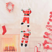 Cargar imagen en el visor de la galería, Papá Noel Trepador de Peluche con Escalera de Cuerda | Adorno Navideño Colgante
