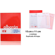 Cargar imagen en el visor de la galería, Talonario de factura y albaran numerado copias 11x15 cm Pack 10 unds.
