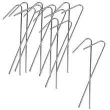 Cargar imagen en el visor de la galería, Piquetas Metálicas para Camping 40 Piezas Ø3 mm x 15cm – Estacas de Acero para Tienda de Campaña, Toldos y Jardín
