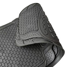 Cargar imagen en el visor de la galería, Alfombras de Goma Recortable Universal Negra Para Coche Automóvil Juego de 4 pcs Resitente al Uso Antideslizante

