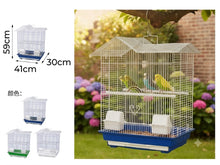 Cargar imagen en el visor de la galería, Jaula para Pájaros y Periquitos 41x30x59 cm con Accesorios, Comederos y Bandeja Extraíble – Color Aleatorio
