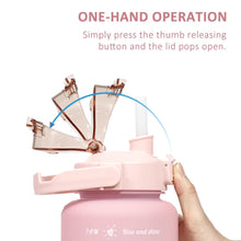 Cargar imagen en el visor de la galería, Botella Adara de Plástico 2L para Bebidas Refresco Agua, Botella de Agua Con Pajita Para deporte Gemensio,  Botellas de agua para hacer ejercicio
