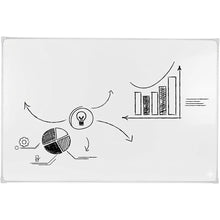 Cargar imagen en el visor de la galería, Pizarra Magnética Doble Cara Blanca y Negra 90x60 cm Marco de Aluminio – Oficina, Casa, Escuela | Planificador, Mensajes y Reuniones | Montaje Horizontal y Vertical
