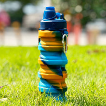 Cargar imagen en el visor de la galería, 3 Botellas de Agua Plegables de Silicona 500ml – Portátiles, Reutilizables, Ideales para Viaje, Deporte y Camping

