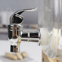 Cargar imagen en el visor de la galería, Barril Dispensador de Líquidos de Vidrio Borosilicato con Soporte de Bambú y Grifo – 2.9L / 5L – Tapa de Corcho
