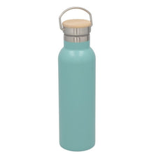 Cargar imagen en el visor de la galería, Termo 600ml Acero Inoxidable 304 con Asa | Botella Térmica Frío y Calor | Tapa Bambú Antigoteo | Portátil y Reutilizable (Color Aleatorio)

