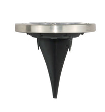 Cargar imagen en el visor de la galería, Set 6 Luces Solares 8 LED Blanco Frío para Jardín Ø11.5 cm Acero y Plástico
