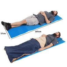 Cargar imagen en el visor de la galería, Colchoneta Camping Plegable XPE 185x57x2cm – Esterilla Aislante Impermeable – Ligera y Portátil para Senderismo y Acampada
