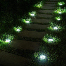 Cargar imagen en el visor de la galería, Set 6 Luces Solares 8 LED Blanco Frío para Jardín Ø11.5 cm Acero y Plástico
