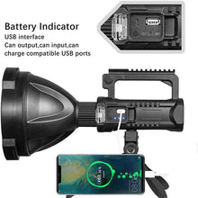 Cargar imagen en el visor de la galería, Linterna LED Portátil 1500LM con Trípode – Recargable Tipo C, Power Bank, 4 Modos de Luz
