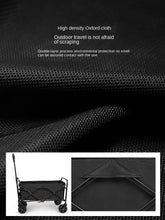 Cargar imagen en el visor de la galería, Carrito Plegable de Camping 60/80KG con 4 Ruedas Todo Terreno, Asa Ajustable, Carro de Almacenamiento Portátil para Playa, Picnic, Pesca y Jardín
